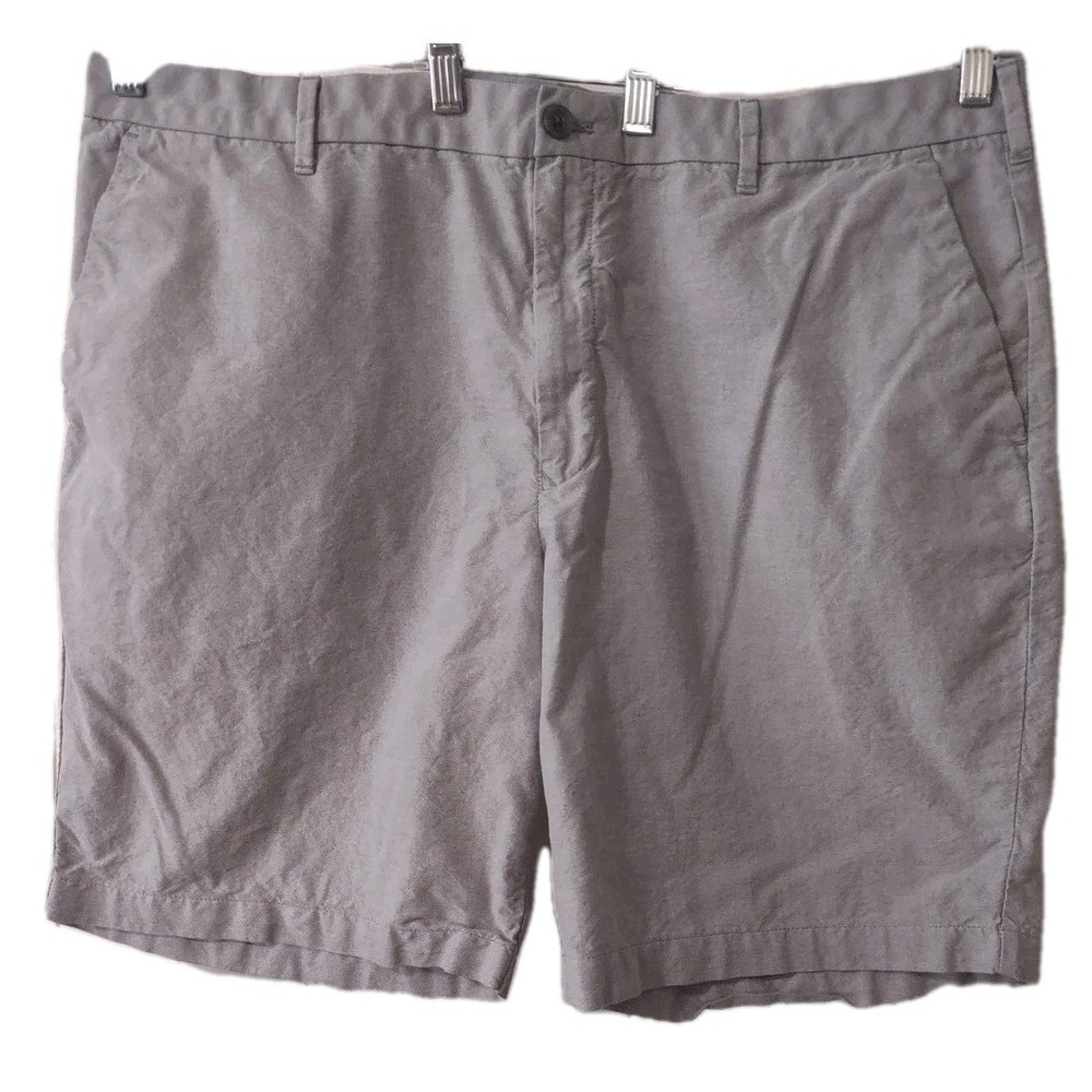 Izod Shorts Mens Size 42 Pockets 8.5" Inseam Belt Loops Gray Lightweight Denim